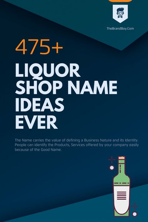 Liquor Store Names Ideas Liquor Store Names Ideas, Wine Names Ideas, Liquor Shop Design, Liquor Store Ideas, Bar Names Ideas, Liquor Store Design, Bar Names, Creative Company Names, Video Infographic