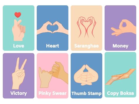 Korean Hand Gestures, Korean Heart Sign Hand, Korean Heart Hand Pose, K Pop Heart Hand, Mudras Hand, Finger Hearts, Heart Hand Sign, Career Test, Hand Signs