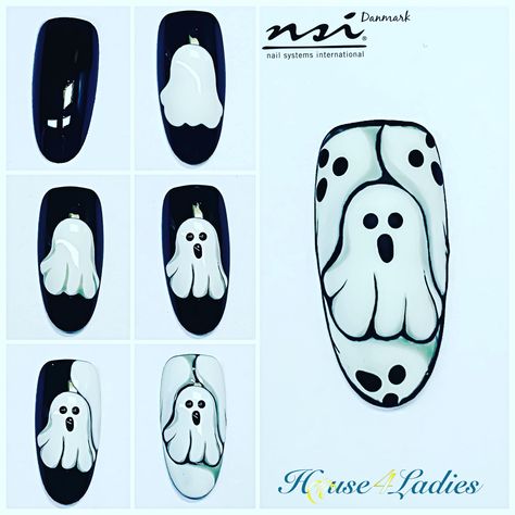 Nails Step By Step, Holloween Nails, Nail Art Diy Easy, Halloween Nails Easy, Halloween Acrylic Nails, Cute Halloween Nails, Manicure Nail Designs, Nail Art Techniques, Trendy Nail Art Designs