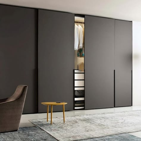 Sliding Wardrobe Designs, Organizer Wardrobe, Sliding Door Wardrobe Designs, Interior Designers In Hyderabad, Wardrobe Design Modern, Black Bedroom Design, Bedroom Built In Wardrobe, Wardrobe Door Designs, Luxury Closets Design