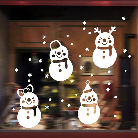 Stickers For Room, Led String Lights Outdoor, Snowman Pattern, Snowmen Patterns, Creative Gift Wrapping, Pattern Wall, Sticker Wall Art, Christmas Stickers, Design Styles