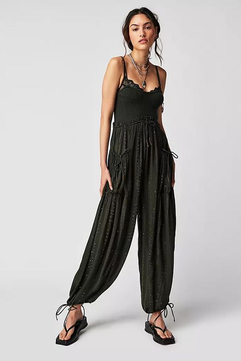 Jumpsuits for Women | Cute Boho Jumpsuits | Free People Boho Jumpsuit Outfit, Free People Jumpsuit Outfit, Free People Jumpsuit, Boho Jumpsuit, Jumpsuit Outfit, Ribbed Knit Top, Stylish Sneakers, Black Jumpsuit, Everyday Wardrobe