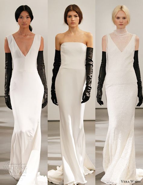 Black & white... Vera Wang Bridal, Black And White Gown, Vera Wang Wedding, Wedding Dresses Vera Wang, Fashion Week Spring 2014, Wedding Dresses 2014, Silk Wedding Dress, Wedding Gloves, Wedding Dresses Strapless