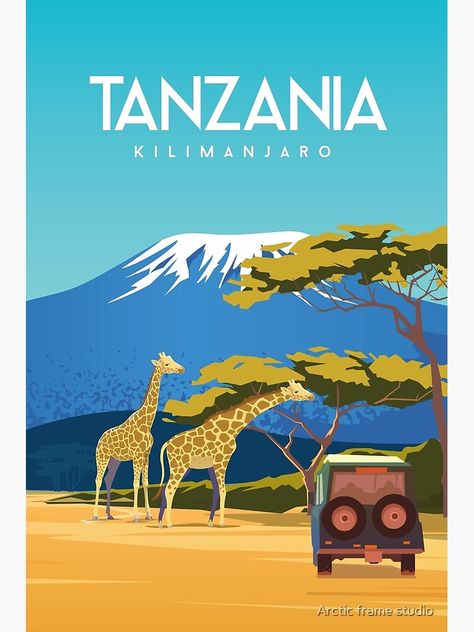 Tanzania Travel, Tanzania Africa, Afrique Art, Tourism Poster, Freddy Mercury, Poster City, Africa Art, Dog Poster, Canvas Print Display