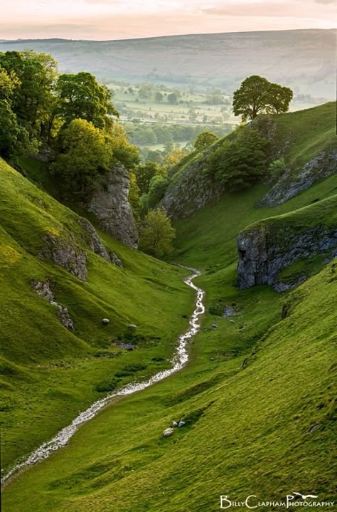 Cavedale, Derbyshire, England. Fantasy Background, Green Valley, English Countryside, Yellowstone National Park, Fantasy Landscape, Wonderful Places, Beautiful Views, Beautiful World, Beautiful Landscapes