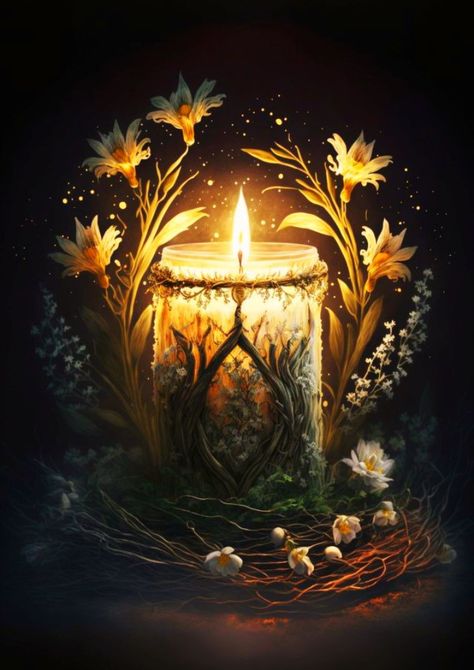 Magic Candle Art, Magic Candle, Arte Aesthetic, Constantly Evolving, Flowery Wallpaper, Art Animation, Candle Art, Shadow Art, Easy Art