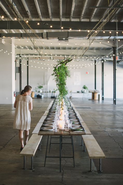 Kinfolk Magazine Creative Collaborations Dinner - Washington, DC - Pt. 1 Kinfolk Wedding, Kinfolk Dinner, Kinfolk Magazine, Dinner Party Summer, Warehouse Wedding, Urban Wedding, Long Table, Summer Dinner, Industrial Wedding