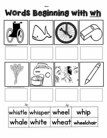 Cut n Paste wh Digraphs Wh Digraph Worksheets, Wh Worksheets, Ordinal Numbers Kindergarten, Digraph Sounds, Wh Words, Digraph Worksheets, Reading Practice Worksheets, Map Skills Worksheets, Digraphs Worksheets