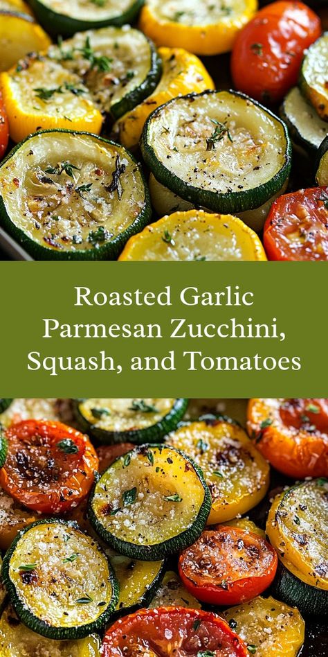 Preparing roasted garlic Parmesan zucchini, squash, and tomatoes on a sunny Sunday afternoon filled my kitchen with warmth and laughter. My partner helped chop veggies, while our kids eagerly waited to taste. It was a joyful moment of togetherness. Yucky Food, Garlic Parmesan Zucchini, Tasty Vegetables, Zucchini Enchiladas, Zucchini Yellow Squash, Zucchini Dishes, Southern Style Potato Salad, Summer Potluck, Yummy Veggies