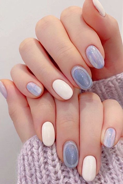 Nail Painting Designs, Subtle Nail Art, Eye Nail Art, Velvet Nails, Korean Nail Art, Subtle Nails, White Nail Art, Pretty Gel Nails, White Nail Designs