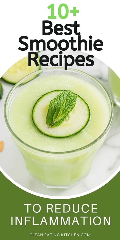 Reducing Inflammation In The Body Diet, Inflammation Smoothie, Smoothie Cleanse Recipes, Healing Smoothie, Smoothie Recipies, Best Smoothie, Vegan Smoothie Recipes, Inflammation Diet, Anti Inflammation Recipes