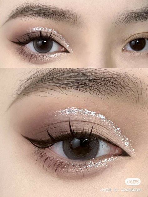 Douyin Glam Makeup, Fairy Make Up Aesthetic, Makeup Ideas Elegant, Doujin Makeup Trend, Xo Kitty, Prom Eye Makeup, Douyin Makeup, Doll Eye Makeup, Cute Eye Makeup