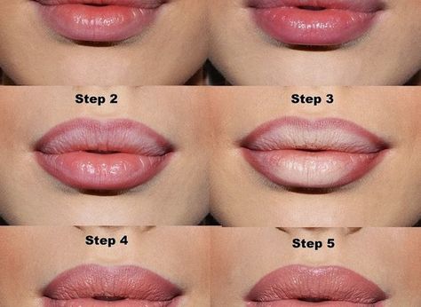 How to Make Your Lips Look Fuller and Bigger - AllDayChic Good. Bigger Lips Naturally, Overlined Lips, Fuller Lips Naturally, Perfect Lip Color, Eye Tricks, Fuller Lips, Lip Tutorial, Small Lips, Lip Makeup Tutorial