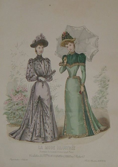 1892. Promenade dresses. 1909 Fashion, Edwardian Fashion Plates, 10s Fashion, Edwardian Era Fashion, Period Fashion, 1900 Fashion, 1900s Fashion, 1910s Fashion, Fashion Illustration Vintage