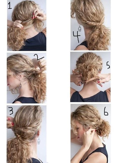 22 Hairstyles To Tame Frizzy Or Curly Hair Stay At Home Mum Hairstyles For Frizzy Curly Hair, Simple Updo, Frizzy Curly Hair, Stay At Home Mum, Bubble Ponytail, Lazy Hairstyles, Twist Bun, Air Dry Hair, Crown Braid