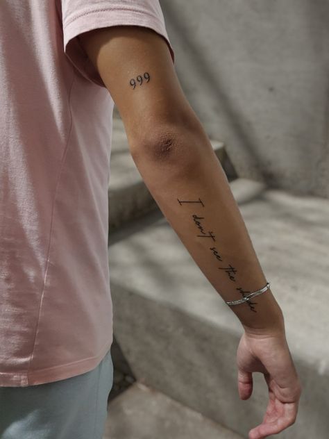 Forearm Word Tattoo, Back Of Forearm Tattoo, Tattoo Font For Men, Colored Tattoo, Forearm Tattoo Quotes, Simple Forearm Tattoos, Ram Tattoo, Letter Tattoo, Simple Tattoos For Guys