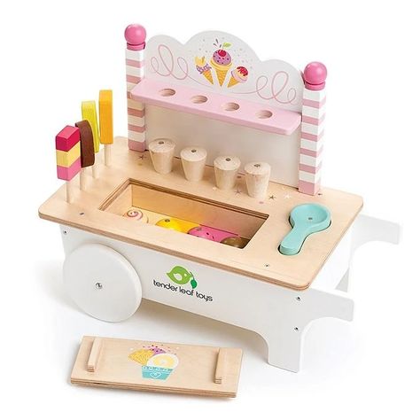 Tenderleaf Toys - Little Earth Nest Colorful Ice Cream, Ice Cream Cart, Love Ice Cream, Ice Lolly, Ice Cream Cones, Top Toys, Ice Cream Shop, Play Food, Play Kitchen