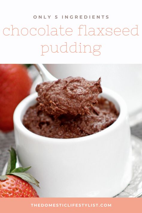 Flaxseed Pudding, Dairy Free Recipe, Medicine Tips, Gluten And Dairy Free, Dairy Free Chocolate, Starters Recipes, Flaxseed, Healthy Chocolate, 5 Ingredient