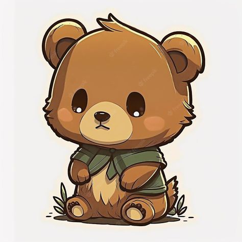 Premium Photo | A cartoon bear with a green shirt that says'i'm a bear ' Angry Cartoon, Teddy Bear Drawing, Cartoon Drawings Of Animals, Animal Drawings Sketches, Bear Drawing, Cute Bear Drawings, Cute Animal Illustration, Bear Illustration, Cute Animal Drawings Kawaii