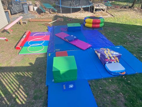 Backyard Gymnastics, Gymnastics Equipment For Home, Gymnastics Equipment, Gymnastics, Beach Mat, Picnic Blanket, Outdoor Blanket