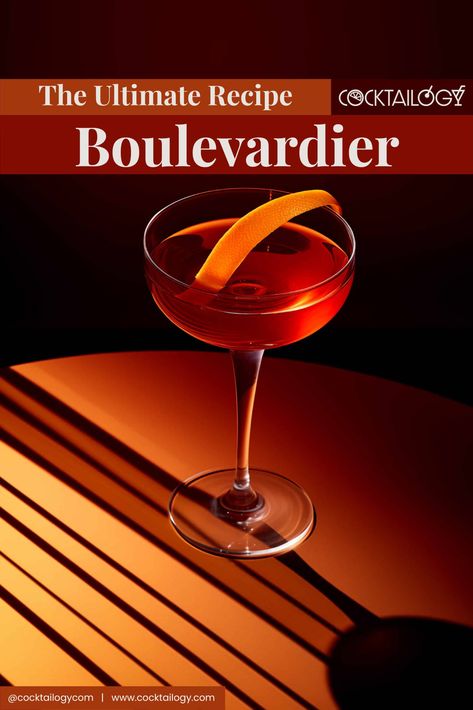 Boulevardier: Easy 3-Ingredient Classic Cocktail [Ultimate Recipe] Boulevardier Cocktail Recipe, Boulevardier Cocktail, Rich Chocolate Dessert, Boulevardier, Creative Cocktails, Classic Cocktail Recipes, Dry Vermouth, Creative Cocktail, Angostura Bitters