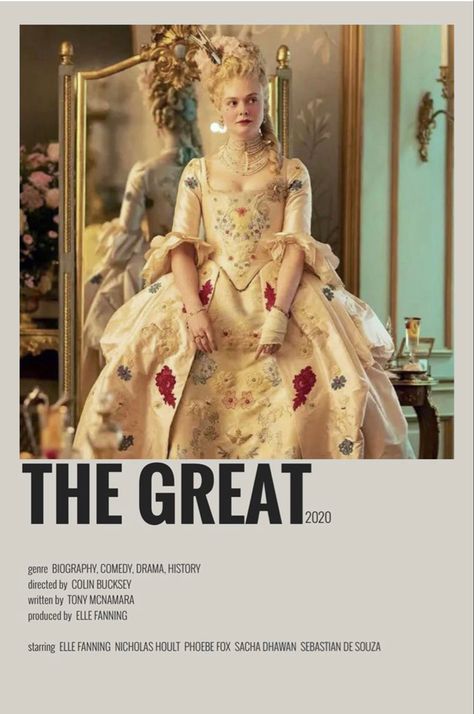 Royal Movies, The Great Elle Fanning, The Great Tv Show, The Great Poster, Dark Academia Movies, The Great Show, Gwilym Lee, Poster Polaroid, Personal Happiness