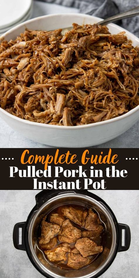 This is a complete guide to making perfect pulled pork in your instant pot. It makes amazing BBQ pork sandwiches or tacos. Pulled Pork Instant Pot Recipe, Perfect Pulled Pork, Instant Pot Pulled Pork, Low Carb Instant Pot Recipes, Recipe For A Crowd, Bbq Pork Sandwiches, Easy Pulled Pork, Pulled Pork Sandwiches, Pork Sandwiches