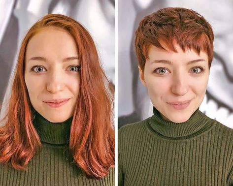 16 Girls Who Got a Short Cut and Their New Look Can Inspire You to Do the Same Girls Pixie Cut, Big Nose, Not Interested, Big Noses, Very Short Hair, Short Cut, The Thing Is, Short Curly Hair, Pixie Hairstyles