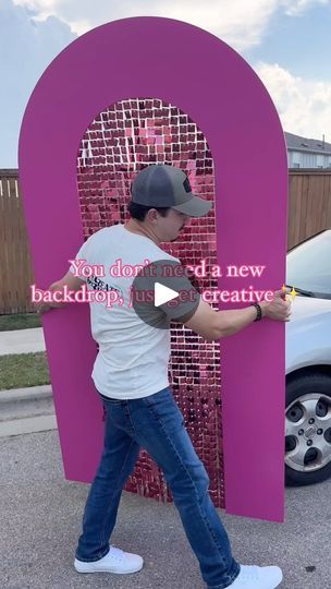 9.1K views · 1.3K reactions | Are you guilty of buying every new backdrop? 😅 I know I was.   When I started my business, I would get excited for every new trend that I would see, and would buy new items every single time.  NOT ANYMORE 😅  I repurpose all my backdrops as much as I can! And here are ways you can too 👇🏼 ✨Add texture  ✨Wrap them with images  ✨Cut them into another shape (I do this when I see that a old backdrop is not being rented out as much)  ✨Add a shimmer wall (just like the one in the video)  ✨Muti-purpose use (I have backdrops that are both backdrops and a treat wall)   Transform what you already own and you will create beautiful decorations 🩷  Thank you @houseofparty.co for this shimmer wall 🩷 It is beautiful. 😍   Need a shimmer wall? Send us a message and we can Balloon Tunnel Entrance, Selfie Wall Ideas Photo Backdrops, Balloon Arch Backdrop, Treat Wall, Arch Ideas, An Affair To Remember, Shimmer Wall, Beautiful Decorations, 10k Views