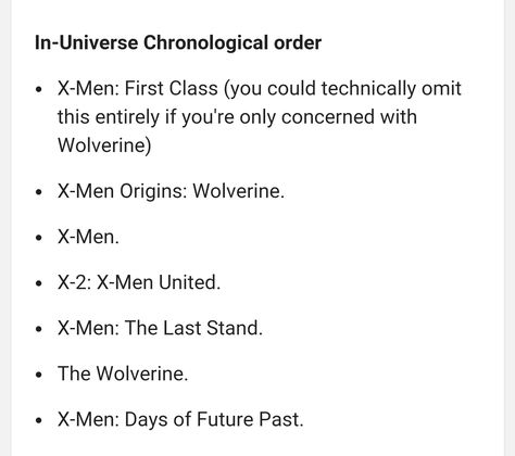 Days Of Future Past, Last Stand, Chronological Order, Man Movies, Man United, X Men, Avengers, Marvel, The Unit