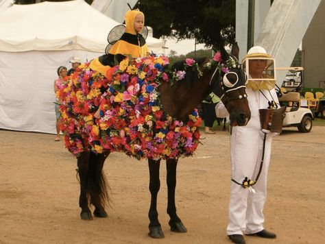 Bee Flowers Horse Costume Horse Fancy Dress Costume, Horse Fancy Dress, Horse Show Mom, Horse Halloween Costumes, Horse Costume, Horse Flowers, Flower Costume, Horse Costumes, Horse Dress