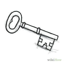 How to draw a key| WikiHow  I used this and it is extremely helpful:) How To Draw Keys Step By Step, Key Drawing, Key Drawings, Tattoo Catalog, Stencil Outline, Key Tattoos, Passion Planner, Random Videos, Tattoo Stencil