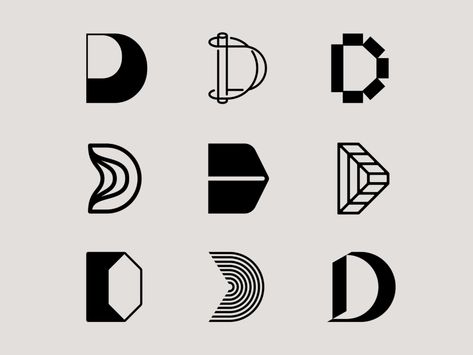 Letter D exploration by Milos Bojkovic on Dribbble D Design Letter, D Design Logo, Letter D Typography, D Logo Design Ideas, D Typography Logo, D Logo Design Letter, D Illustration Letter, D Monogram Logo, Letter D Design