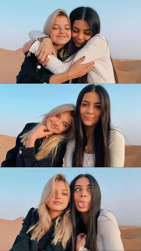 Poses For 2 Sisters, Pose For Bff, Poses For Two Sisters, 2 Best Friend Photoshoot, 2 Friend Photoshoot, Poses With Bestie Aesthetic, Photo Poses For 2 Friends, Sister Goals Pictures, Poses For Friends Duo