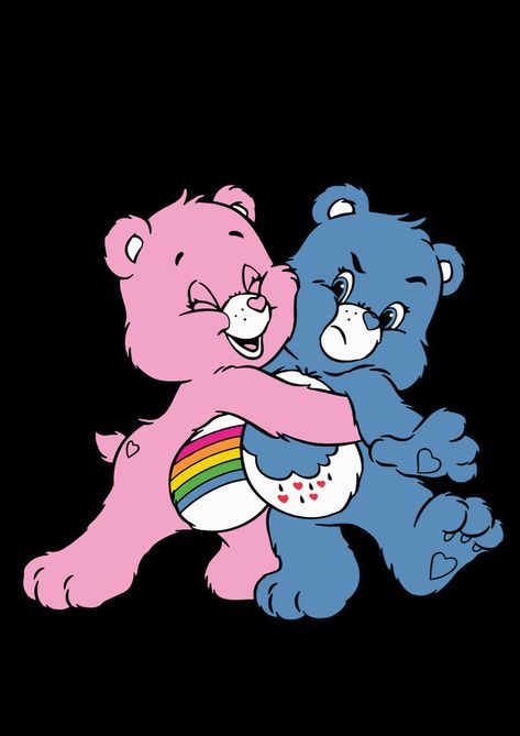 Carebear Paintings, Care Bear Drawings, Care Bears Painting, Care Bear Art, Care Bear Painting, Blue Care Bear, Original Care Bears, Who Really Cares, Care Bear Tattoos