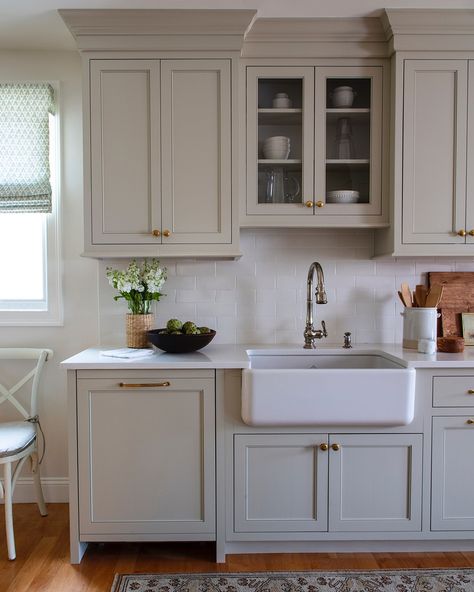 Tan Kitchen Cabinets, Off White Kitchen Cabinets, Beige Kitchen Cabinets, Cream Kitchen Cabinets, Off White Cabinets, Beige Cabinets, Off White Kitchens, Fresh Farmhouse, Elizabeth Street