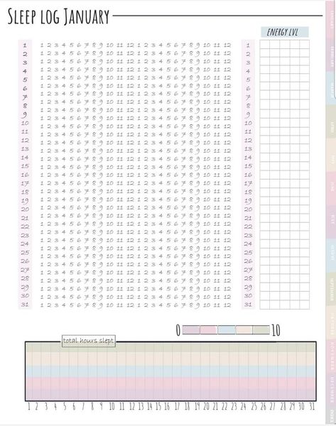 Sleeping Tracker Journal Sleep Log, Sleep Log Bullet Journal, Sleeping Tracker, Journal Printables Templates, Bullet Journal Tracking, Sleep Log, Dream Word, Bullet Journal Minimalist, Year In Pixels