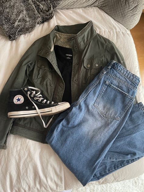 Army Green Jacket Outfit Aesthetic, Green Corduroy Jacket Outfit Men, Army Green Shacket Outfit, Men’s Green Jacket Outfit, How To Style A Green Jacket, Green Denim Jacket Outfits Men, Green Jeans Jacket Outfit, Olive Jacket Outfit Men, Olive Green Jacket Outfit Men