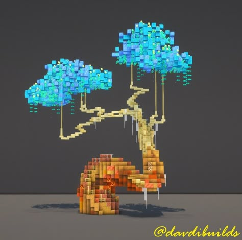 Fantasy Tree Minecraft, Minecraft Bird Statue, Minecraft Alien Build, Giant Tree Minecraft, Minecraft Nature Builds, Minecraft Fantasy Village, Interior Minecraft, Minecraft Tree, Minecraft Statues