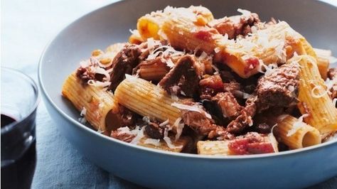 Boar Recipes, Marsala Pasta, Wild Boar Recipes, Short Rib Ragu, Meat Ragu, Short Rib Recipes, Slow Cooker Pasta Recipes, Rigatoni Recipes, Today Show Recipes