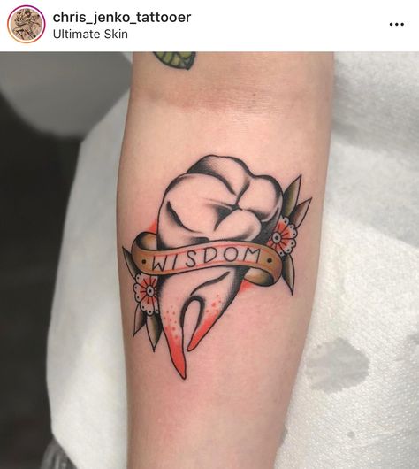 Source Tattoo, Teeth Tattoo, Wisdom Tattoo, Tooth Tattoo, Teeth Drawing, Wisdom Teeth, Dope Tattoos, Infinity Tattoo, Flower Tattoo