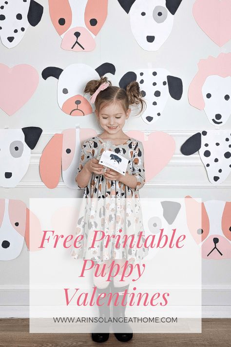 With the Puppy Craze for little girls, check out this blog post for some free printable Puppy themed valentines, and a simple recipe you can make for your kids friends while you're at it. https://arinsolangeathome.com #ValentinesDay #valentines #freeprintablevalentine Puppy Party Theme, Pet Care Printables, Dog Bday, Cleaning Lists, Puppy Valentines, Puppy Birthday Parties, Free Puppies, Pugs And Kisses, Birthday Treat