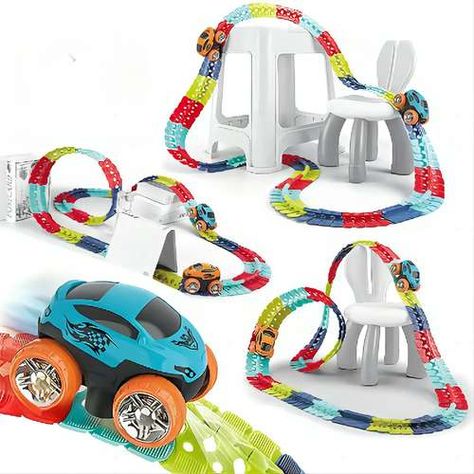 Race Car Sets, Race Car Track, Hot Wheels Track, Magic Car, Track Toy, Course Automobile, Rail Car, Game Collection, Track Car