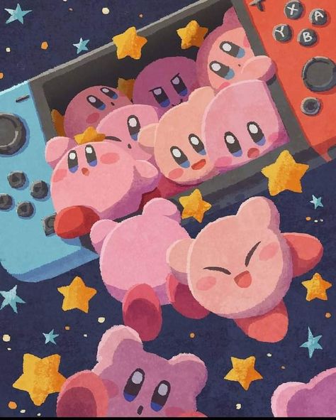 Nintendo Switch Aesthetic Wallpaper, Kirby Aesthetic, Kirby Icons, Kirby Collection, Kirby Nintendo, Kirby Games, Kirby Character, Arte 8 Bits, Kirby Art