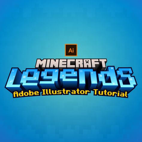 Mincecraft, Minecraft Legends, Tutorial Minecraft Lettering, Minecraft Graphic Design, Letters In Minecraft, Letters Minecraft, Minecraft Gaming Logo, 3d Typography Illustrator Tutorial, Minecraft Logo, Adobe Illustrator Tutorials, 3d Text