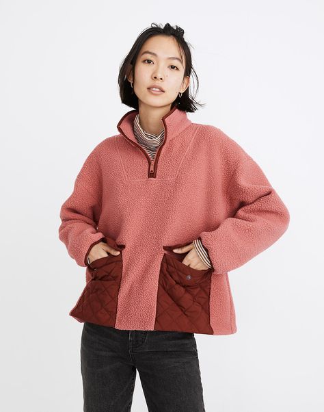 Outlet Ideas, Sweater Inspiration, Madewell Style, Fleece Quilt, Casual Sportswear, Cropped Cardigan, Fleece Jacket, Clothing Items, Pullover Sweaters