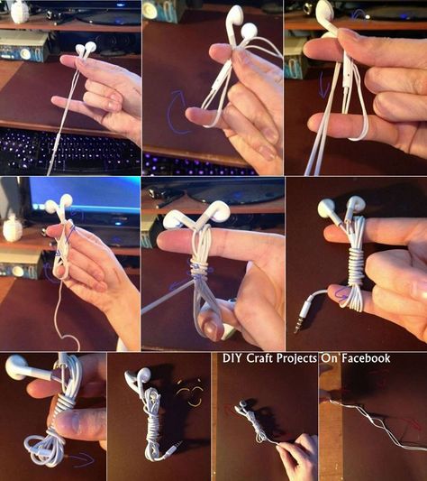 ear buds How To Wrap Earbuds, Earphone Hacks, Headphones Wrap, Earphones Diy, Headphone Wrap, Phone Codes, Apple Headphone, Travel Bag Essentials, Social Life Hacks