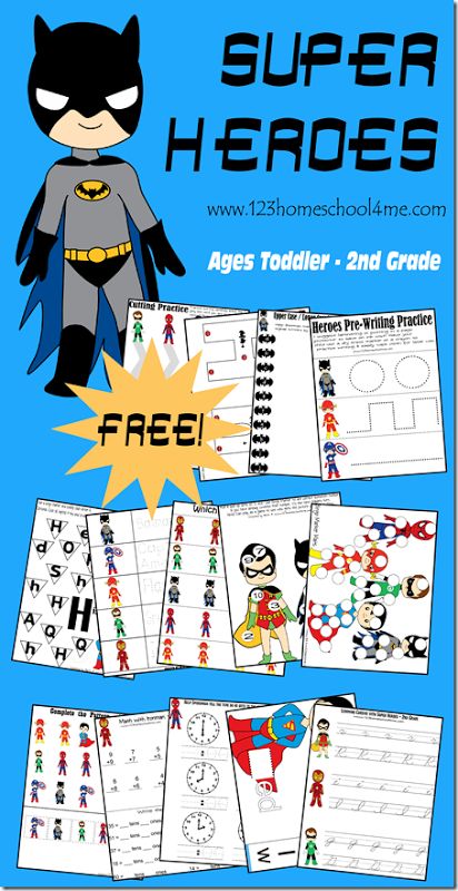 FREE #superhero #worksheets filled with learning fun for Toddler, Preschool, Kindergarten, 1st Grade, and 2nd Grade! Superhero Worksheets, Camping Worksheets, Camping Printables, Silhouette Disney, Superhero Classroom Theme, Superhero Classroom, Super Hero Theme, Themed Activities, Printables Free