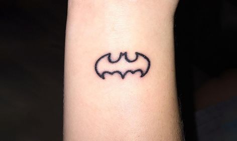 #BatmanLogo #tattoodesigns Batman Tattoo Design, Batman Tattoo Ideas, Batman Logo Tattoo, Trending Tattoo, Batman Inspired, Logo Outline, Batman Tattoo, Outline Tattoo, Inspired Tattoos