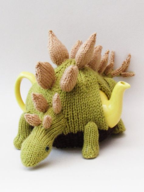 Stegosaurus tea cosy knitting pattern Knit Tea Cozy Pattern Free, Knit Tea Cozy Pattern, Small Tea Cosy Knitting Patterns Free, Knitted Tea Cosy Patterns, Easy Tea Cosy Knitting Pattern, Crochet Tea Cosy, Giant Lizard, Teapot Cozy Knitting Pattern, Knitted Tea Cosy